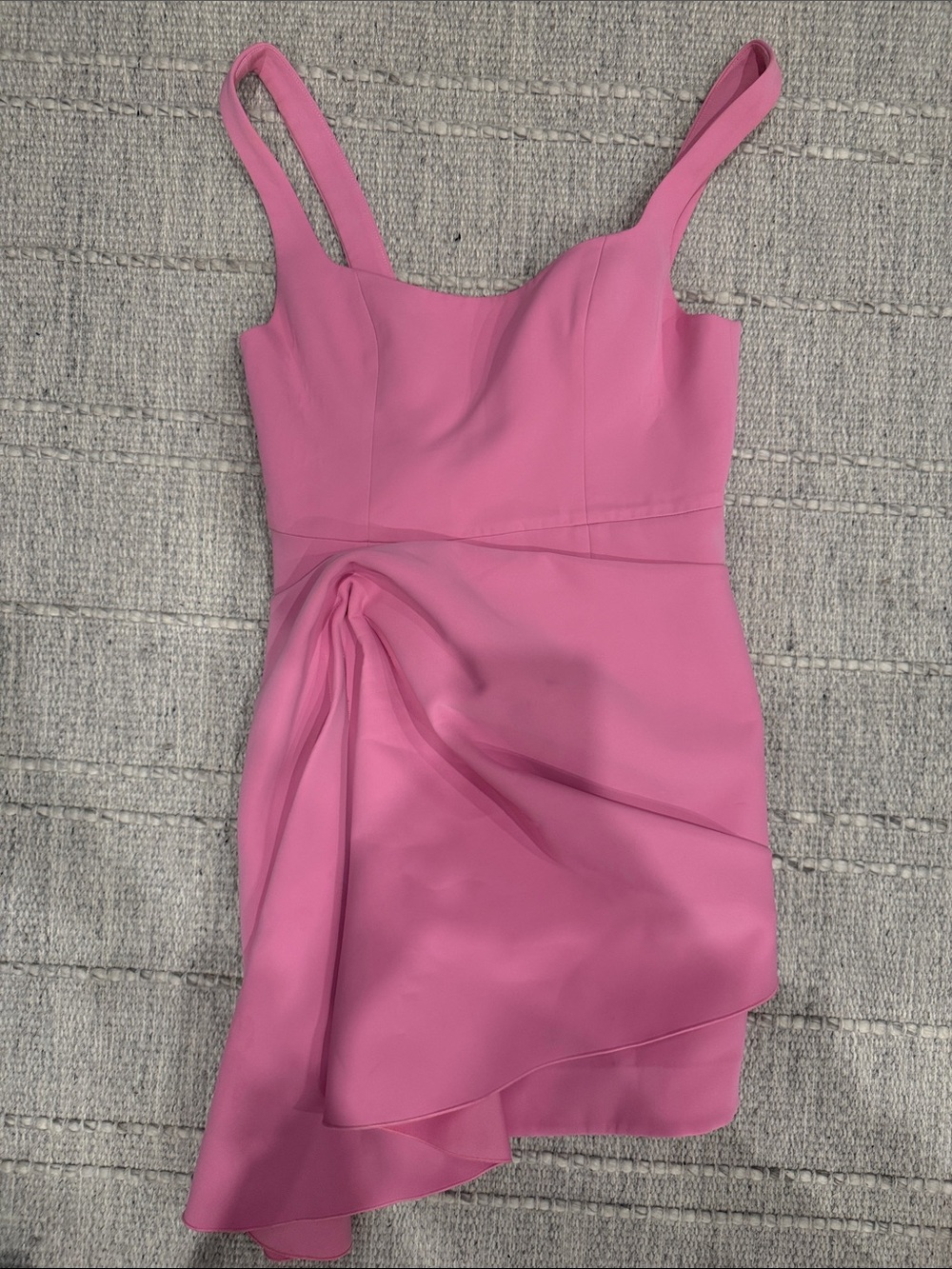 Acler Pink Ruffled Strap Mini Dress
